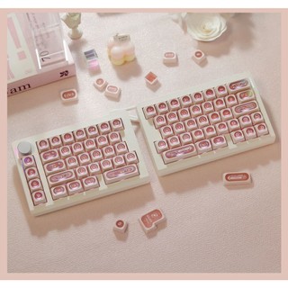 Cat 's Eye Pink Keycaps PBT Dye-sub Cherry Profile Keycap Custom Keycaps Tương thích với Cherry Gateron MX Switches