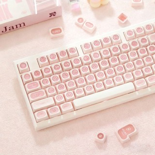 Cat 's Eye Pink Keycaps PBT Dye-sub Cherry Profile Keycap Custom Keycaps Tương thích với Cherry Gateron MX Switches