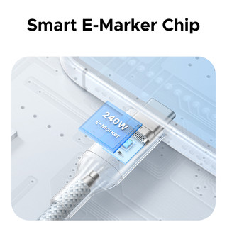 UGREEN PD240W Cáp USB C sang USB C Sạc nhanh Chip E-Marker Tốc độ truyền dữ liệu cho iPhone 17 Pro Max