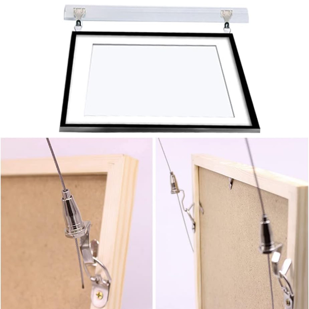 Bộ treo dây thép có thể điều chỉnh Bộ trưng bày nghệ thuật Phụ kiện phần cứng Móc khung ảnh