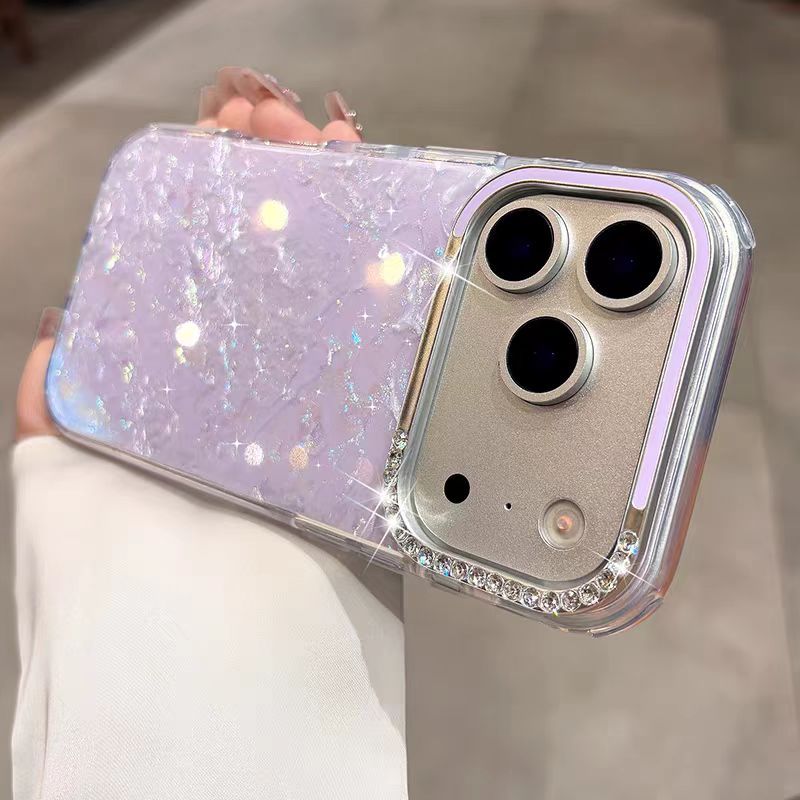 Ốp lưng cứng vỏ kim cương giả tương thích với iPhone 13 pro max 14 pro max 15 pro max 16 pro max 17 pro max 17 air case