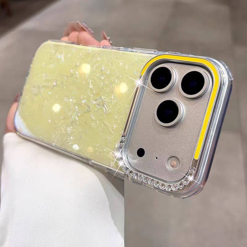 Ốp lưng cứng vỏ kim cương giả tương thích với iPhone 13 pro max 14 pro max 15 pro max 16 pro max 17 pro max 17 air case