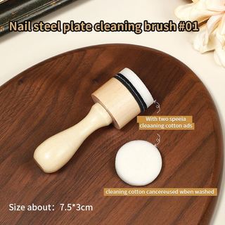 [ANNIES] Logic Làm Móng Tay Thép Tấm Làm Sạch Con Dấu Dụng Cụ Tiện Dụng Lười Velcro Bàn Chải Xốp Làm Sạch Móng Tay Dụng Cụ Lau Phụ Trợ