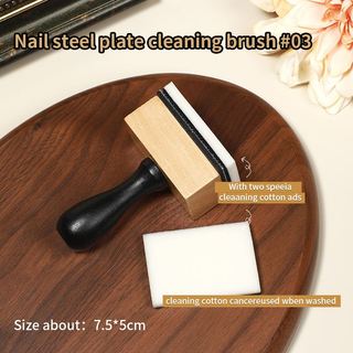 [ANNIES] Logic Làm Móng Tay Thép Tấm Làm Sạch Con Dấu Dụng Cụ Tiện Dụng Lười Velcro Bàn Chải Xốp Làm Sạch Móng Tay Dụng Cụ Lau Phụ Trợ