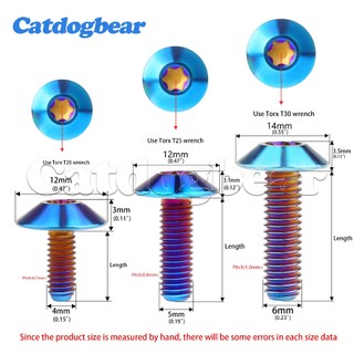 Bu lông titan M4x10 / 12mm M5x12 / 15 / 20 / 25mm Torx Ô đầu Bu lông Vỏ xe máy Kính chắn gió Bu lông cố định