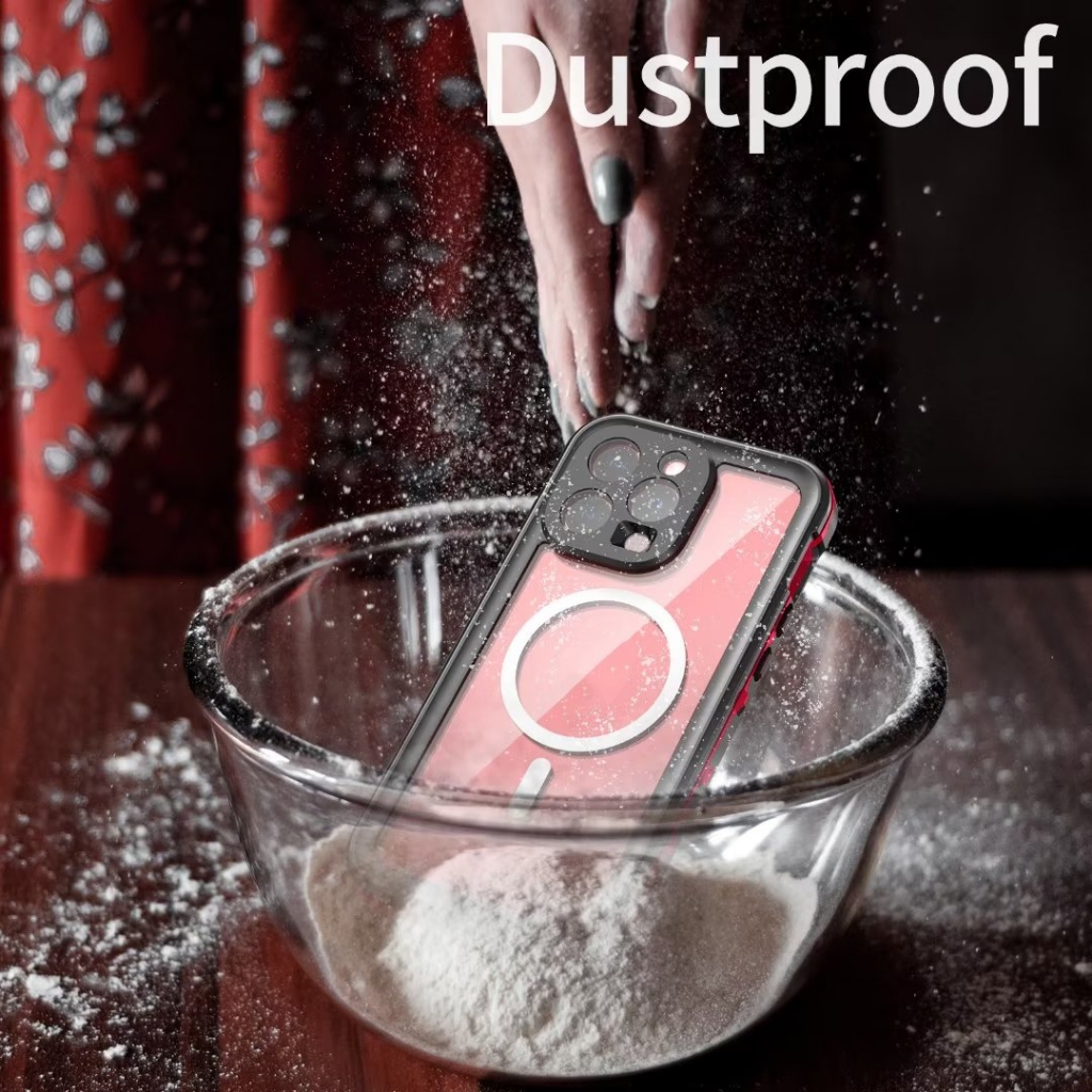Ốp lưng chống nước IP68 tương thích cho iPhone 17 Pro MAX 16 15 2M Lặn từ tính Sạc không dây 360 Full Vỏ điện thoại chống sốc 17Air