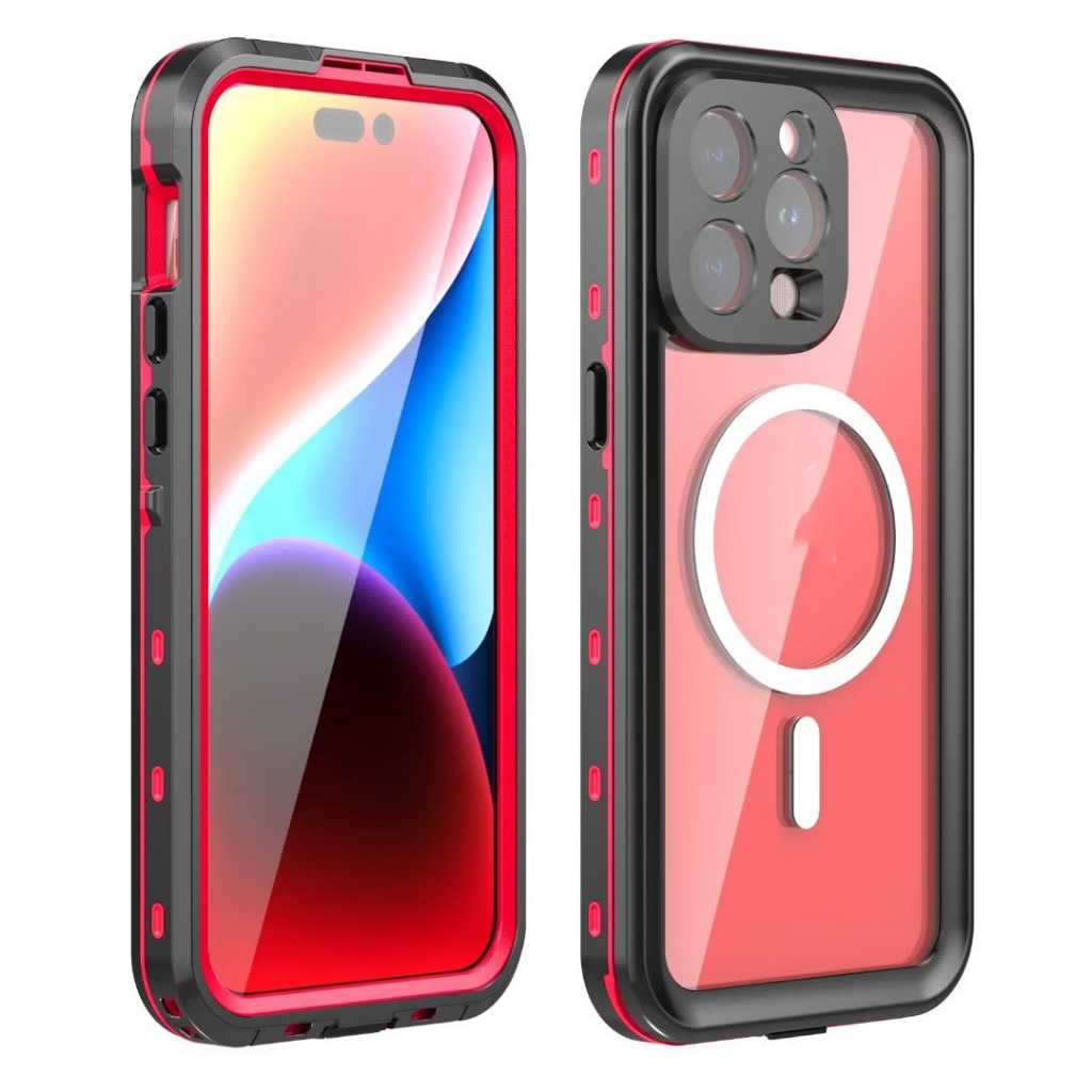 Ốp lưng chống nước IP68 tương thích cho iPhone 17 Pro MAX 16 15 2M Lặn từ tính Sạc không dây 360 Full Vỏ điện thoại chống sốc 17Air