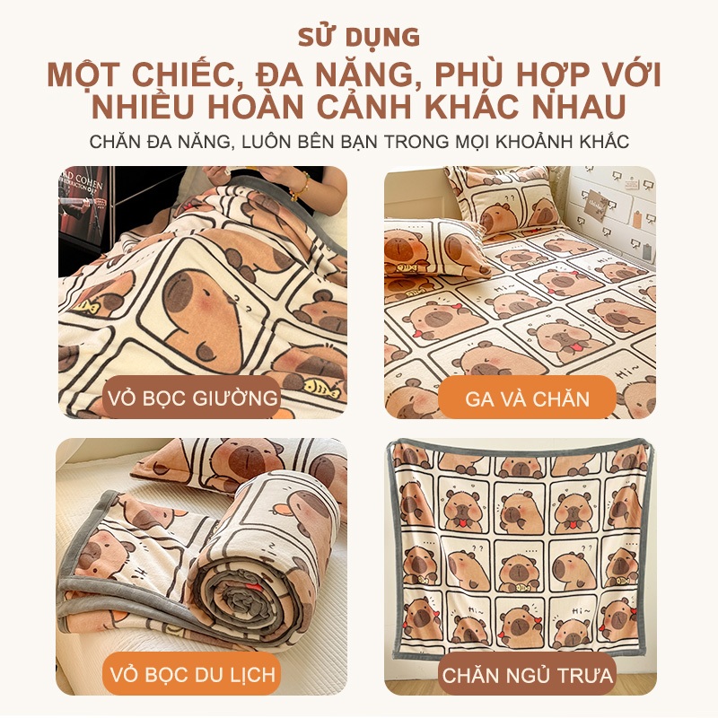 Feidimeng chăn lông cừu san hô Mỏng và thoáng khí Không rụng tóc,Chăn sofa, chăn ngủ trưa