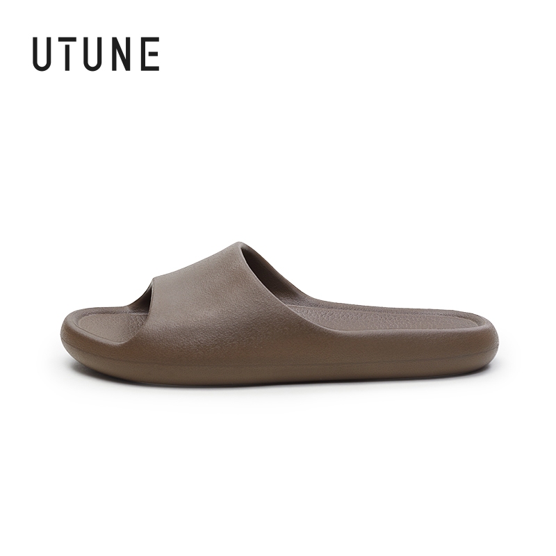 UTUNE Dép đi trong nhà nữ chống trượt đế siêu nhẹ siêu mềm, dép phòng tắm gia đình, dép đôi thiết kế ôm chân công thái học, mang êm lâu không đau chân, phong cách retro