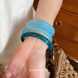 Drejew Acrylic - Lắc Tay Nữ Vintage Chunky, Nhựa Trong Suốt, Phù Hợp làm Quà Tặng