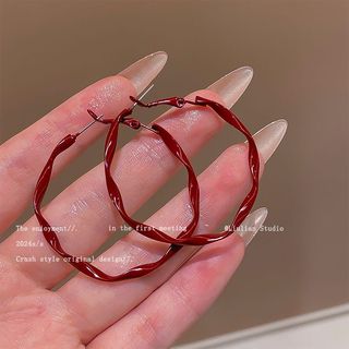 Bông tai đỏ Encore Bông tai nữ cổ điển thời trang
