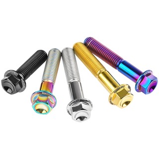 Catdogbear Titan Bolt M7 x10 15 20 25 30 35 40 45 50mm Vít Thread Pitch 1.0mm Xe Máy Titan Bu Lông Mặt bích Đầu
