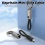 Cáp dữ liệu móc khóa ECILY PD 60W USB-C sang Type-C i-OS Dây kết nối sạc cho Xia omi Hua wei Sam-sung