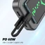 Cáp dữ liệu móc khóa ECILY PD 60W USB-C sang Type-C i-OS Dây kết nối sạc cho Xia omi Hua wei Sam-sung