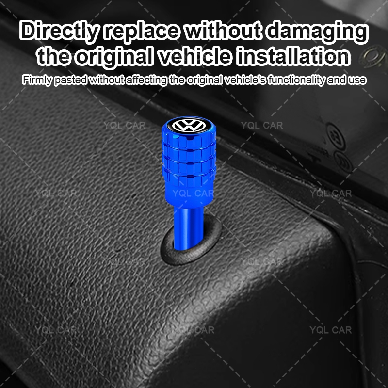 1 / 4 Nhôm Xe Cửa Khóa Núm Cửa Xe Khóa Thanh Pin Cho VW Volkswagen Jetta MK5 Golf Passat 3B7 601 171