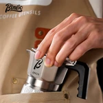 Nồi Moka ba bánh bằng thép không gỉ BINCOO Mini 316 tại nhà Máy pha cà phê hai giá trị có máy xay tích hợp Máy pha cà phê chiết xuất Espresso 1Cup / 2Cups — ảnh 2