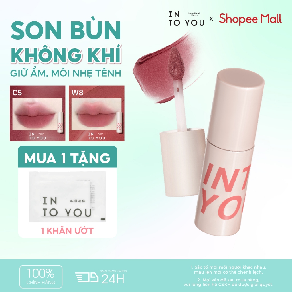 [LIVE] Son Không Khí INTO YOU Trang Điểm Mịn Lì Tự Nhiên Tôn Da Giữ Màu Lâu Không Khô Môi C1 1.8g