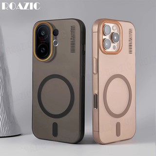 Sang Trọng Mỏng Mờ Nửa Trong Suốt Vỏ Điện Thoại Tương Thích Cho VIVO S30 S30 Pro Mini Từ Tính Chống Vân Tay Chống Rơi Chống Sốc Ốp Lưng PC Cứng RS01