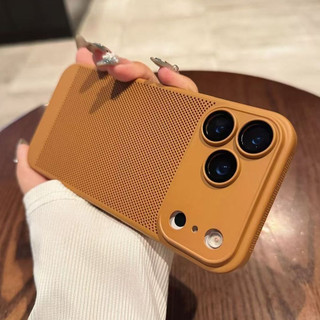 Ốp Điện Thoại Chất Lượng Cao PC Nhựa Vỏ Cứng Lưới Tản Nhiệt Ốp lưng Cho iPhone 17 16 15 14 13 12 11 Pro Max