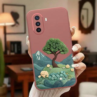 Dành Cho Huawei Nova 2 Lite 2i 3i 5T 7 SE 7i 8i 9 SE 11i Huawei Nova Y70 Y71 Y90 iquid Vỏ Mềm Silicon Chống Sốc Vỏ Điện Thoại Thẩm Mỹ Thiết Kế Cây Xanh