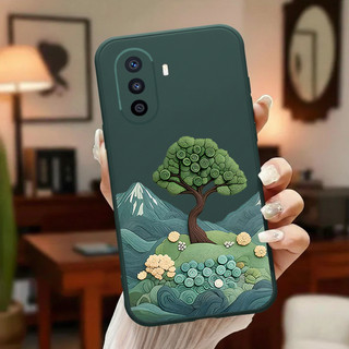 Dành Cho Huawei Nova 2 Lite 2i 3i 5T 7 SE 7i 8i 9 SE 11i Huawei Nova Y70 Y71 Y90 iquid Vỏ Mềm Silicon Chống Sốc Vỏ Điện Thoại Thẩm Mỹ Thiết Kế Cây Xanh