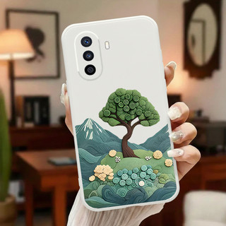 Dành Cho Huawei Y6 Y6P Y6S Y6 Pro Y7 Y7A Y7 PRO Y9 Y9 PRIME Y9S Huawei P30 Lite iquid Ốp Lưng Silicon Mềm Chống Sốc Vỏ Điện Thoại Thẩm Mỹ Thiết Kế Cây Xanh