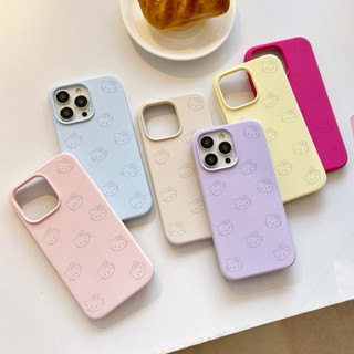 Ốp điện thoại silicon lỏng hình mèo Hello Kitty hoạt hình dễ thương cho iPhone 17Promax 16 Pro Max 12 13 14 15 Promax 11 Vỏ di động nữ tính ngọt ngào chống sốc