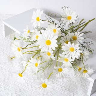 Hoa Giả Cúc Họa Mi Lụa Cao Cấp Cành Dài 50cm Decor Phòng Khách Trang Trí Tiệc Cưới Chụp Ảnh Studio Phong Cách Hàn Quốc Màu Vàng Trắng Đỏ Bông Nhỏ Vintage Cắm Bình Phụ Kiện Nhân Tạo Đẹp