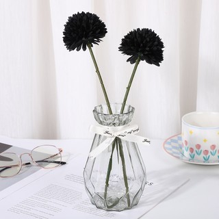 Artificial Silk Pompon Mum Single Stem Dandelion Ball Flower Home Decor Wedding Vase Fake Plant Ping Pong Chrysanthemum Colorful Small Arrangement Gift Photography Prop Aesthetic Bouquet Garden Party Indoor Tabletop Ornament Office Desktop Realistic