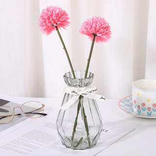 Artificial Silk Pompon Mum Single Stem Dandelion Ball Flower Home Decor Wedding Vase Fake Plant Ping Pong Chrysanthemum Colorful Small Arrangement Gift Photography Prop Aesthetic Bouquet Garden Party Indoor Tabletop Ornament Office Desktop Realistic