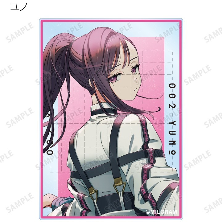Bộ Merch Project MILGRAM - Giá đỡ Acrylic, Móc khóa & Bộ sưu tập thẻ Tsu Kazui Mahyu Hình hiển thị