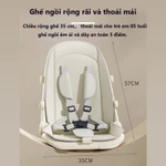 FLYBB Xe đẩy em bé gập gọn di động Dành cho trẻ sơ sinh từ 0-3 tuổi Tặng kèm khay ăn Điều chỉnh ba tư thế — ảnh 5