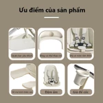 FLYBB Xe đẩy em bé gập gọn di động Dành cho trẻ sơ sinh từ 0-3 tuổi Tặng kèm khay ăn Điều chỉnh ba tư thế — ảnh 3