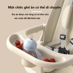 FLYBB Xe đẩy em bé gập gọn di động Dành cho trẻ sơ sinh từ 0-3 tuổi Tặng kèm khay ăn Điều chỉnh ba tư thế — ảnh 8