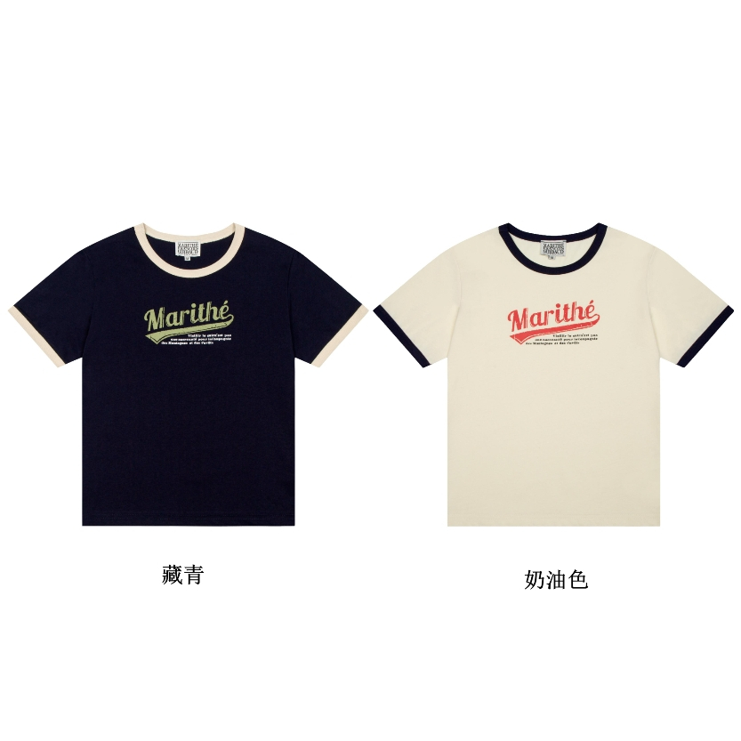 Áo thun ngắn tay phong cách nổi tiếng marithe phong cách Unisex