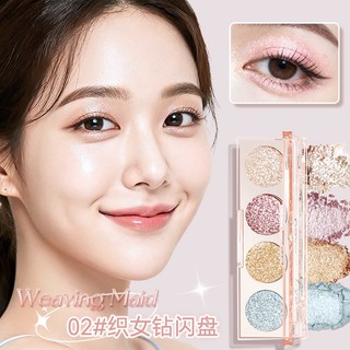 Bảng phấn mắt ngọc trai 4 màu NOVO - Phấn mắt lấp lánh lấp lánh Màu sắc mềm tự nhiên Màu sắc chính xác để trang điểm mắt hàng ngày 9024