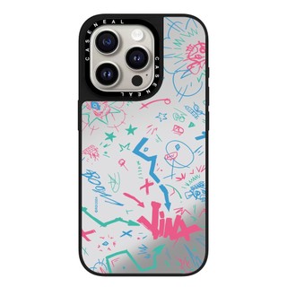 Ốp điện thoại gương chất lượng cao CASENEAL Graffiti bằng tiếng Anh Thích hợp cho iPhone 17ProMax 17pro 17 air 16promax 16 15promax 15 14promax 13 13promax Ốp cứng chống rơi thời trang