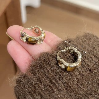 Bông tai nữ khóa ánh sáng sang trọng, thiết kế cao cấp phong cách Pháp