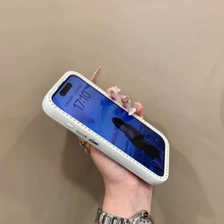 Ốp điện thoại da PU kim cương hai mặt bảo vệ toàn diện Hàn Quốc cho iPhone 17Promax 17Pro 13 14 15 16 Pro Max Vỏ điện thoại di động dành cho nữ