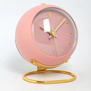 Sáng Tạo Vintage Đầu Giường Tắt Tiếng Đồng Hồ Đơn Giản Phòng Khách Trang Trí Phòng Ngủ Đồng Hồ Để Bàn Di Động Phong Cách Học Sinh Đồng Hồ Báo Thức