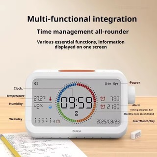 Đồng hồ báo thức đa chức năng Xiaomi DUKA MT3 Đồng hồ báo thức Đồng hồ đo nhiệt độ và độ ẩm trong nhà Hẹn giờ học tập tại nhà Công cụ cảm biến kỹ thuật số