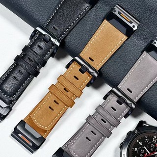 Thích hợp cho đồng hồ Garmin, dây da thật bằng thép không gỉ cách nhau 22MM 26mm