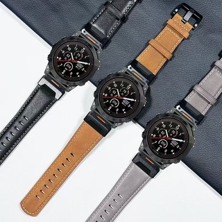 Thích hợp cho đồng hồ Garmin, dây da thật bằng thép không gỉ cách nhau 22MM 26mm