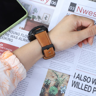 Thích hợp cho đồng hồ Garmin, dây da thật bằng thép không gỉ cách nhau 22MM 26mm