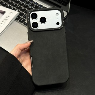 Thích hợp cho ốp điện thoại Apple 17promax có họa tiết da lộn, mẫu mới chữ lỗ lớn iPhone 16pro, 15 cảm giác mờ, 14 da cừu, 13 vỏ mềm chống rơi thời trang