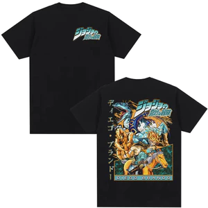 Áo thun Diego Brando từ series JoJo's Bizarre Adventure - Steel Ball Run, chất liệu cotton, phong cách thời trang đường phố