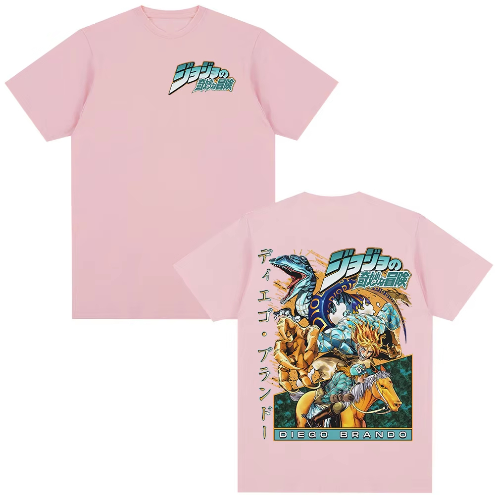 Áo thun Diego Brando từ series JoJo's Bizarre Adventure - Steel Ball Run, chất liệu cotton, phong cách thời trang đường phố