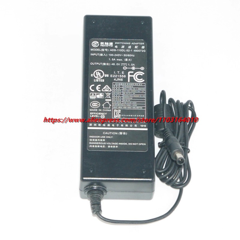 HOIOTO ADS-110DL-52-1 mới 480072Bộ chuyển đổi chuyển mạch AC G 48V 1.5A 72W 6.5x4.4mm cho bộ sạc nguồn màn hình Dahua POE