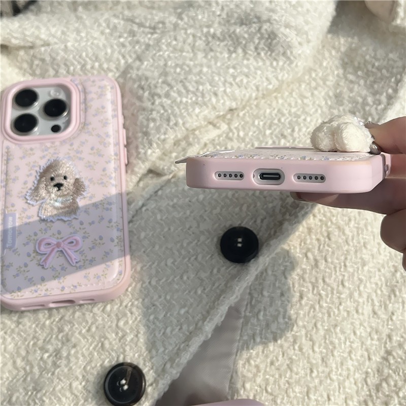 Ốp điện thoại chất liệu PU họa tiết hoa cho iPhone 17 Pro max 16 Pro max