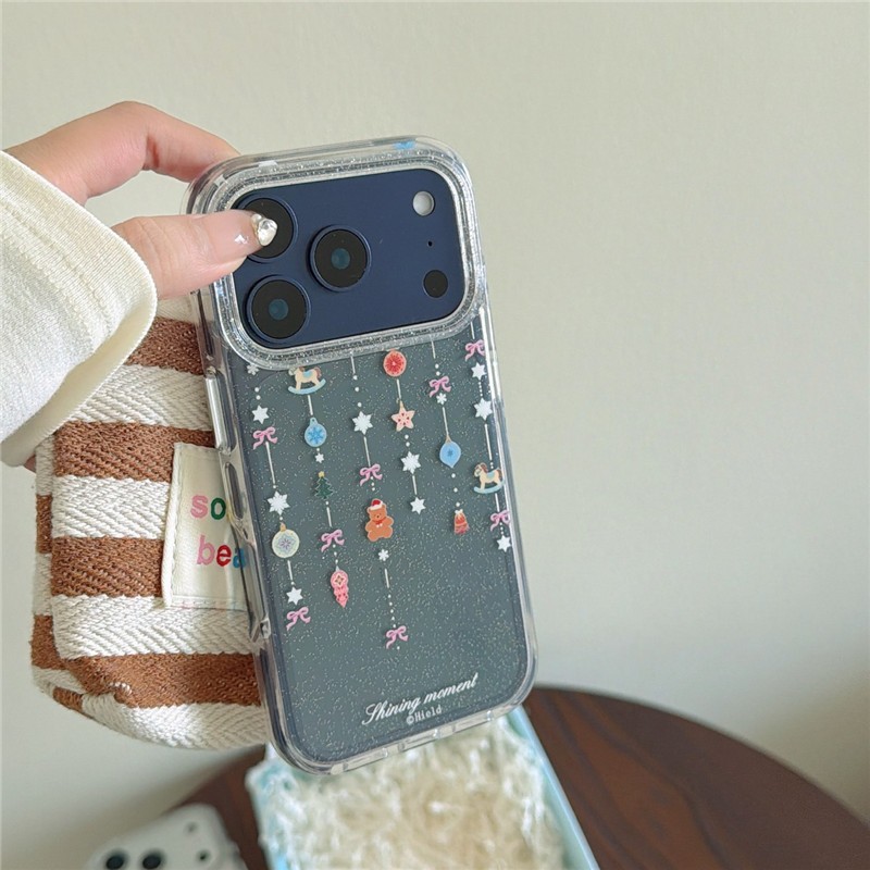 IPhone 17 Pro max 16 Pro max Họa tiết chuông gió Giáng sinh Chất liệu TPU Vỏ điện thoại xử lý IMD